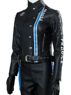 Asal Vision Leather Jackets | Fragile Express Death Stranding Jacket Black