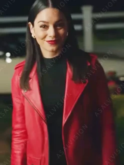 Asal Vision Leather Jackets | French Girl 2024 Vanessa Hudgens Leather Jacket Red