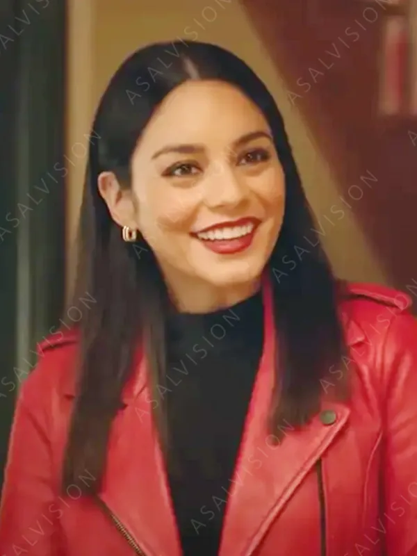 Asal Vision Leather Jackets | French Girl 2024 Vanessa Hudgens Leather Jacket Red