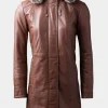 Asal Vision Women Coats | Fur Hooded Leather Coat For Women’s Tan