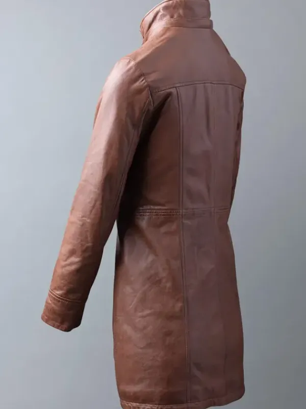 Asal Vision Women Coats | Fur Hooded Leather Coat For Women’s Tan