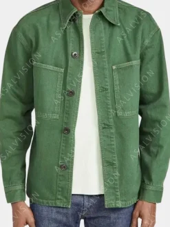 Asal Vision Cotton Jackets | Gabriel Emily In Paris Lucas Bravo Jacket Green