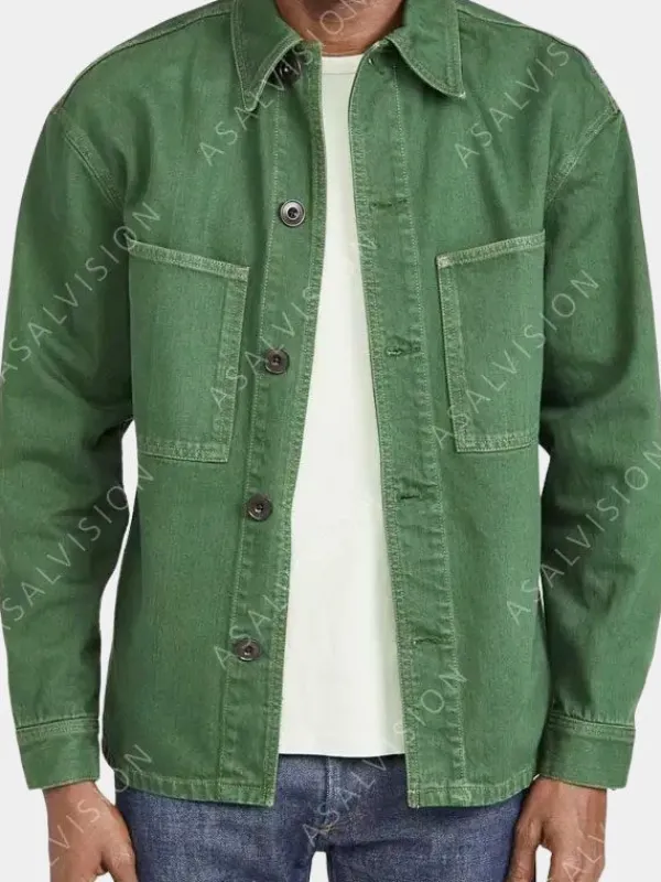 Asal Vision Cotton Jackets | Gabriel Emily In Paris Lucas Bravo Jacket Green