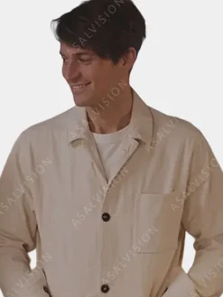 Asal Vision Cotton Jackets | Gabriel Emily in Paris Season 3 Jacket White