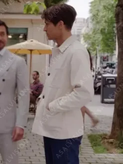 Asal Vision Cotton Jackets | Gabriel Emily in Paris Season 3 Jacket White