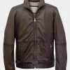 Asal Vision Brown Jackets | Leather Jackets | Gavin Mens Zip-Up Leather Jacket Brown
