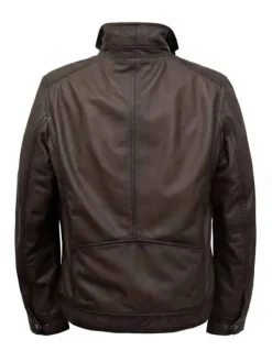 Asal Vision Brown Jackets | Leather Jackets | Gavin Mens Zip-Up Leather Jacket Brown