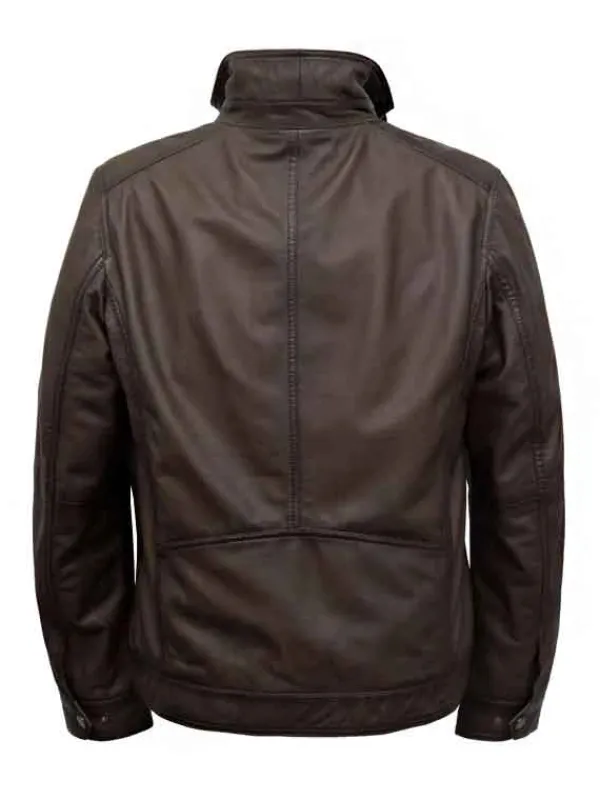 Asal Vision Brown Jackets | Leather Jackets | Gavin Mens Zip-Up Leather Jacket Brown