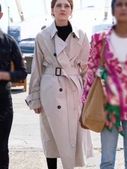 Asal Vision Women Coats | Geek Girl Harriet Manners Belted Trench Coat Off White