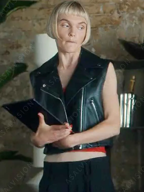 Asal Vision Vests | Geek Girl Season 1 Betty Leather Vest Black