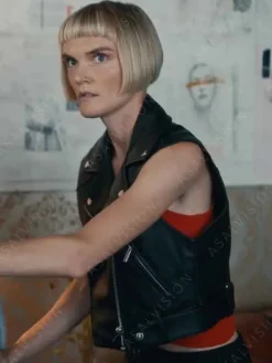 Asal Vision Vests | Geek Girl Season 1 Betty Leather Vest Black