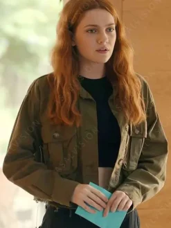 Asal Vision Cotton Jackets | Geek Girl Season 1 Harriet Manners Jacket Green