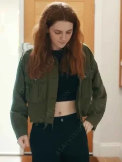 Asal Vision Cotton Jackets | Geek Girl Season 1 Harriet Manners Jacket Green