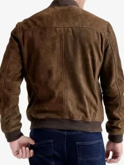 Asal Vision Brown Jackets | Suede Jackets | Genuine Suede Bomber Jacket Mens Brown