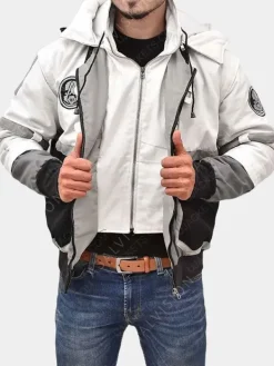 Asal Vision Cotton Jackets | Ghost Recon Assassin’s Creed Hooded Bomber Jacket White