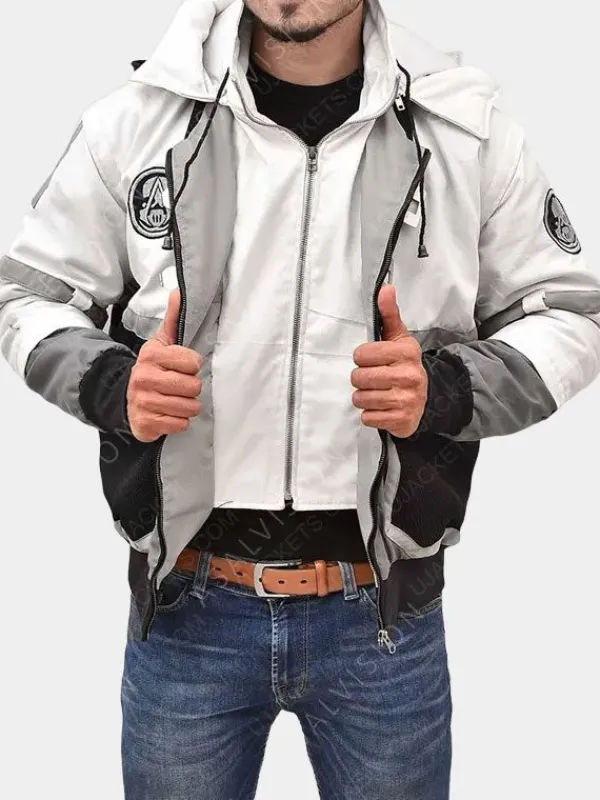 Asal Vision Cotton Jackets | Ghost Recon Assassin’s Creed Hooded Bomber Jacket White