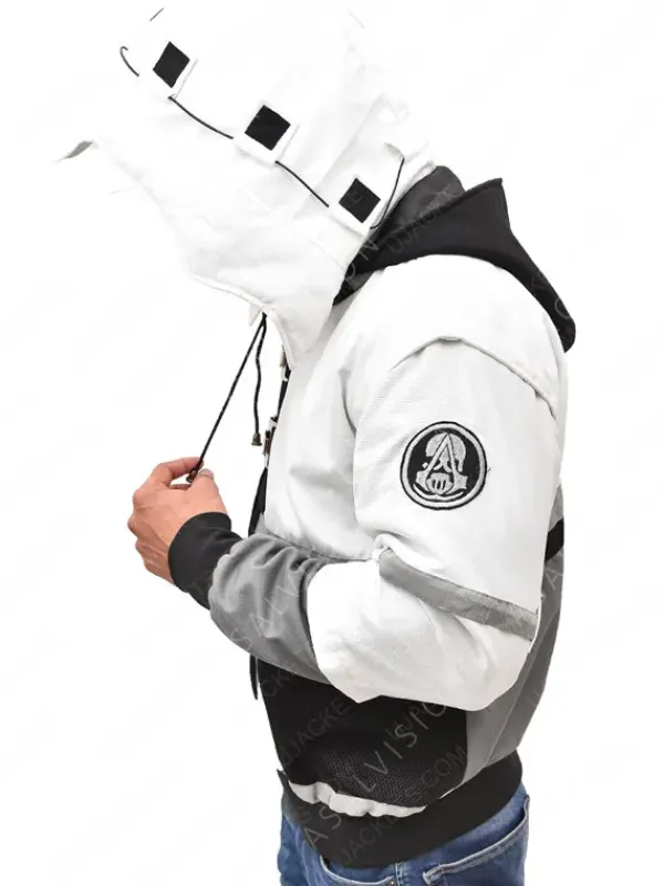Asal Vision Cotton Jackets | Ghost Recon Assassin’s Creed Hooded Bomber Jacket White