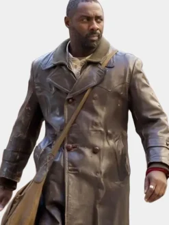 Asal Vision Men Coats | Ghost Rider Idris Elba Long Leather Coat Brown