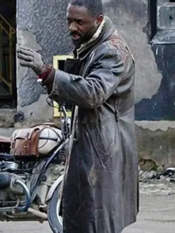Asal Vision Men Coats | Ghost Rider Idris Elba Long Leather Coat Brown