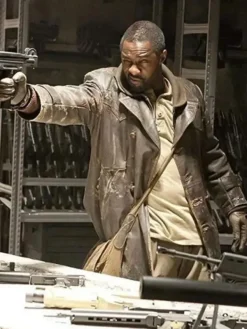 Asal Vision Men Coats | Ghost Rider Idris Elba Long Leather Coat Brown