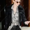Asal Vision Black Jackets | Leather Jackets | Gigi Hadid Shearling Leather Jacket Black