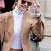 Asal Vision Blazers | Gigi Hadid Checked Blazer Brown