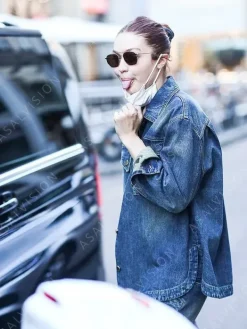 Asal Vision Denim Jackets | Gigi Hadid Denim Jacket Blue
