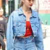 Asal Vision Denim Jackets | Gigi Hadid Denim Cropped Jacket Blue