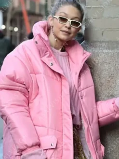 Asal Vision Women Coats | Gigi Hadid Long Puffer Coat Pink