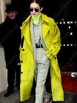 Asal Vision Women Coats | Gigi Hadid Long Trench Coat Yellow
