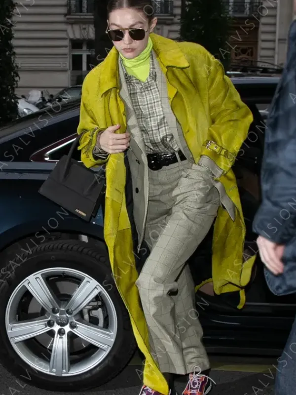 Asal Vision Women Coats | Gigi Hadid Long Trench Coat Yellow