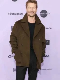 Asal Vision Men Coats | Glen Powell Hit Man 2024 Wool Peacoat