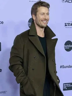 Asal Vision Men Coats | Glen Powell Hit Man 2024 Wool Peacoat