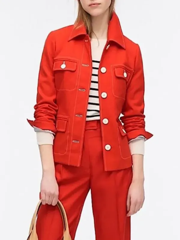 Asal Vision Cotton Jackets | Good Trouble Cierra Ramirez Jacket Red