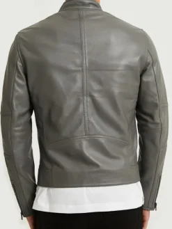Asal Vision Leather Jackets | Leather Jacket Mens Grey