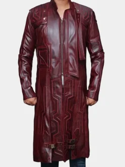 Asal Vision Men Coats | Guardians of Galaxy 2 Peter Quill Trench Coat Maroon