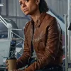 Asal Vision Leather Jackets | Gugu Mbatha-Raw Lift 2024 Leather Jacket Brown