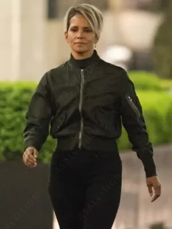 Asal Vision Cotton Jackets | Halle Berry The Union Bomber Jacket Black