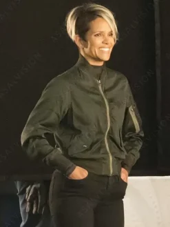 Asal Vision Cotton Jackets | Halle Berry The Union Bomber Jacket Black