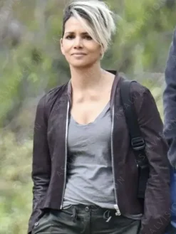Asal Vision Leather Jackets | Halle Berry The Union Leather Jacket Brown