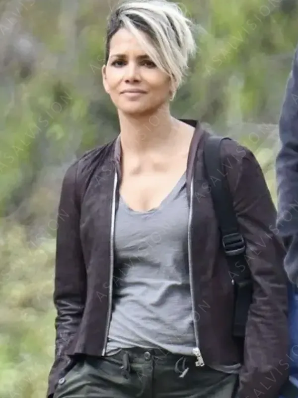 Asal Vision Leather Jackets | Halle Berry The Union Leather Jacket Brown