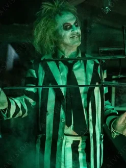 Asal Vision Blazers | Halloween Cosplay Michael Keaton Beetlejuice Costume Suit Black & White