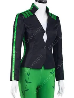 Asal Vision Leather Jackets | Black Jackets | Harley Quinn Poison Ivy Leather Black Jacket Black And Green