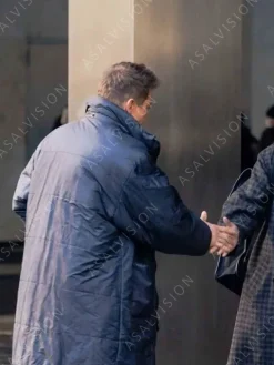 Asal Vision Men Coats | Hawkeye Jeremy Renner Puffer Coat Blue
