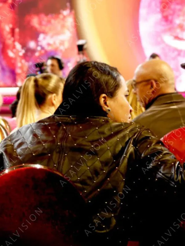 Asal Vision Leather Jackets | Helen Lasichanh Grammy 2023 Leather Quilted Jacket Black