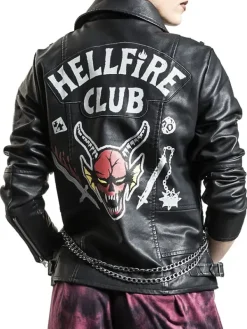 Asal Vision Black Jackets | Leather Jackets | Hellfire Club Unisex Leather Jacket Black