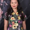 Asal Vision Blazers | Hong Chau The Menu 2022 Elsa Floral Blazer Grey with Multiple Flowers Printed All-Over