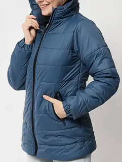 Asal Vision Puffer Jackets | Hood Style Women’s Puffer Jacket Blue