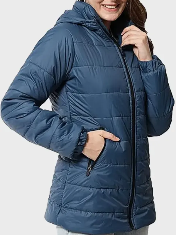 Asal Vision Puffer Jackets | Hood Style Women’s Puffer Jacket Blue