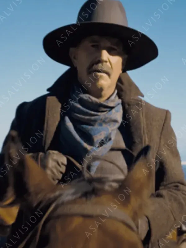 Asal Vision Men Coats | Horizon An American Saga Kevin Costner Trench Wool Coat Grey